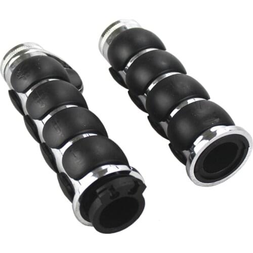 1" 25mm Motorcycle Handlebar Bar Grips Hand Grips For Honda Kawasaki Suzuki Yamaha Ducati KTN Chrome and Black