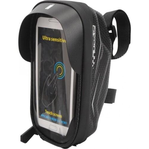 Bike Phone Bag Hard Shell Handlebar Bag Mobile Phone Fingerprint Rainproof Mountain Road Bike Bicycle Bag Case Accessories