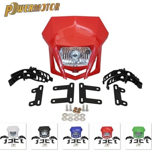 Universal Motorcycle Headlight Headlamp Fairing Farol De Milha Para Moto For HONDA XR CRF 150 230 250 450 Dirt Bike