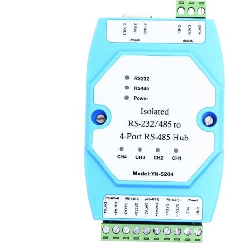 YN-5204 Isolated 4-port RS485 Hub Repeater instead of UT5204 Isolated RS323/485 to 4-port RS-485 Hub YN5204