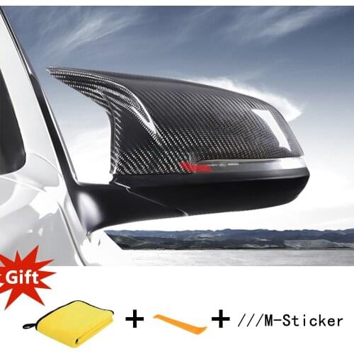 TOPC Real Carbon Fiber Rear View Mirror Cover Cap For BMW 1 2 3 4 Series M 220i 328i 420i F20 F21 F22 F23 F30 F32 F33 F36 F10 X1