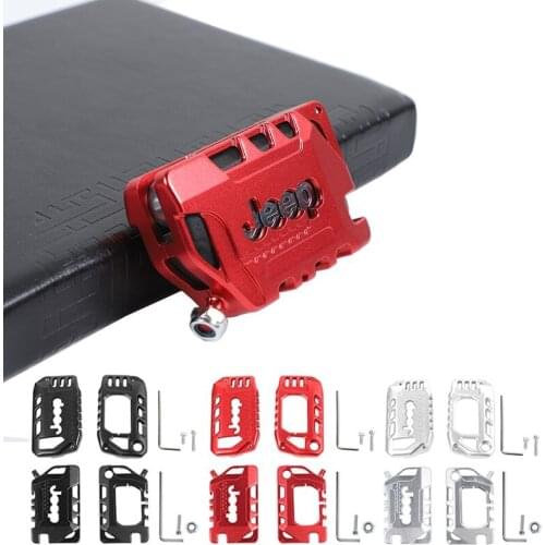 Car Key Protect Cover for Jeep Wrangler JL 2018+ Aluminum Alloy Key Decoration Cover for Jeep Wrangler JL JT gladiator 2018