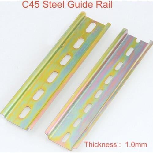 1pcs C45 Steel Guide Din Rail Mounting Clip Installation Track Fixed 35mm Wire Cable Row MCB Fixing Seat L:500mm