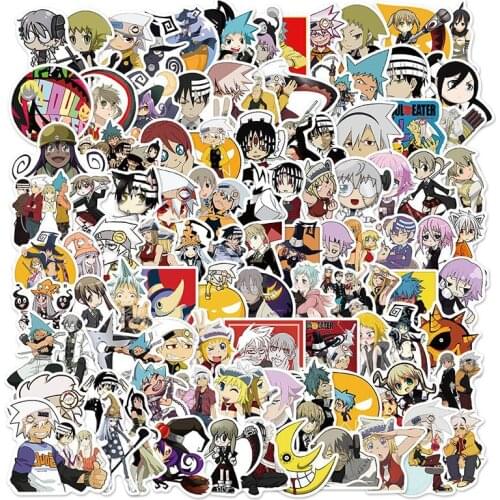 100PCS Japan Anime Soul Eater Stickers For Guitar DIY Luggage Laptop Skateboard Motorcycle Bicycle Decal suitcase Stickers