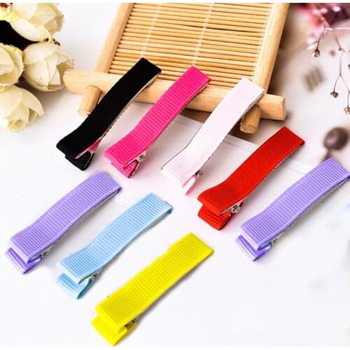 50pcs/lot 5CM Multicolor Hair Clips For Hair Bow Children Hairpins Accessories DIY Craft Supplies Accessories For Little Girls