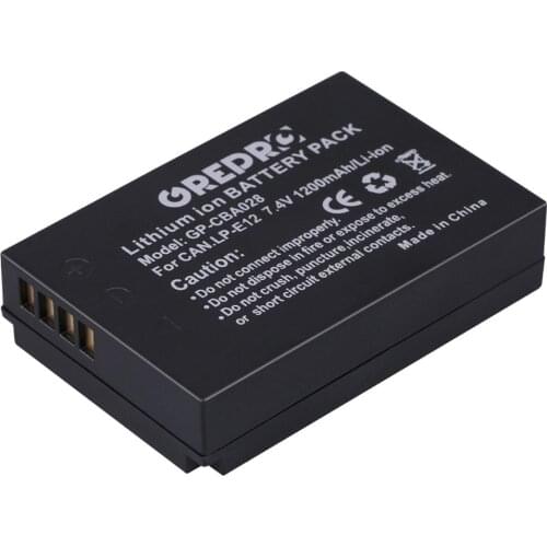 1Pc 1200mAh LP-E12 LPE12 LP E12 camera battery for Canon M 100D Kiss X7 Rebel SL1 EOS M10 EOS M50 Camera