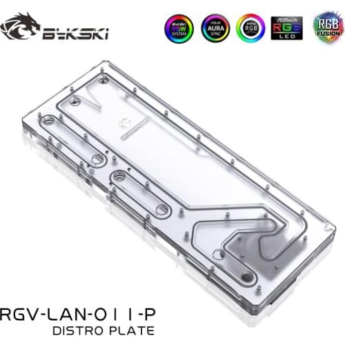 BYKSKI Acrylic Board Water Channel Solution use for LIAN LI O11 Dynamic Case for CPU and GPU Block / 3PIN RGB / Combo DDC Pump