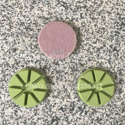 Diamond Resin Pad 4 inch for Marble Floor Wet Polishing 12 mm Thickness Nylon Cloth Circle Abrasive Disc Grit 3000 3 Pcs/lot