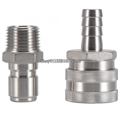 Stainless Steel Homebrew Brewing Quick Disconnect Set 1/2" Beer Fitting