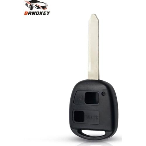 Dandkey Replacement Fob Remote Key Shell Case Cover Uncut TOY47 Blade 2 Buttons For Toyota Yaris Avensis Corolla RAV4 Echo Camry