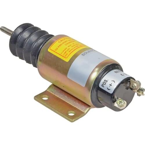 Diesel Stop Solenoid SA-3197 2003-12E6U1B2A 12V with 3 Terminals Fit for Woodward 2000 Series