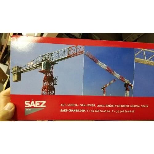 Exquisite Alloy Model ROS 1:87 SAEZ SL-55 Tower Crane Construction Vehicles DieCast Toy Model 80100 for Collection Decoration