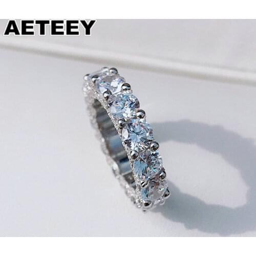 Classic 100% 925 Sterling Silver Oval Cut Created Moissanite Diamonds Gemstone Engagement Couple Rings Fine Jewelry JA-26