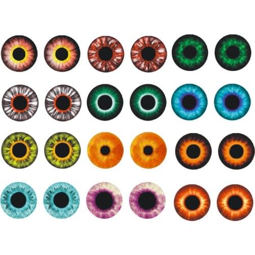 Colorful 6~40mm/20MM cabochons Plastic Glass Dolls Eye diy Crafts Eyes For Children Toy Dinosaur Animal Eye Accessories