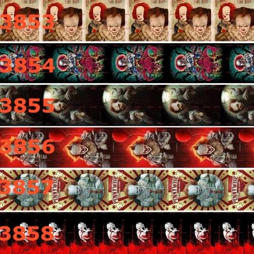 10yards - different sizes - Movie 'Stephen Kings it' Grossgrain ribbon - Movie character ribbon