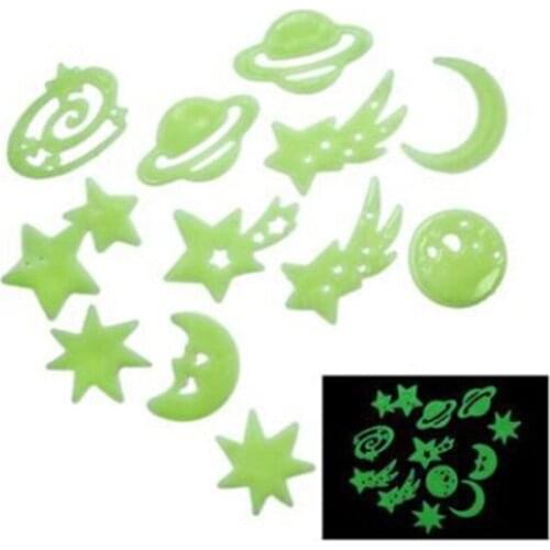 Fashion Fluorescent Stickers Universe Planet Star Luminous Celling Wall Art Home Paste Ceiling Decoration Decal Tags Decor