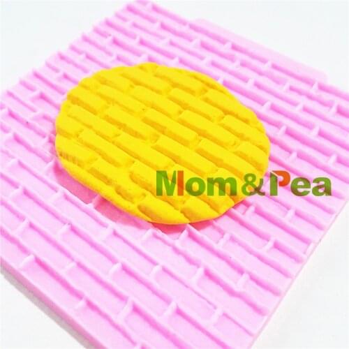 Mom&Pea 1355 Free Shipping Wall Pattern Silicone Mold Cake Decoration Fondant Cake 3D Mold Food Grade