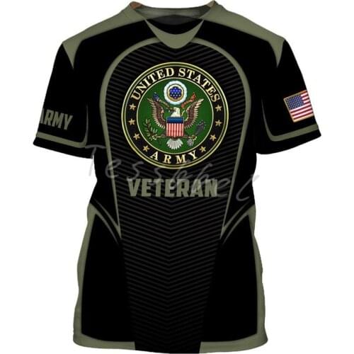 Tessffel Newest US Army 3D Print Fashion T-Shirts Summer Casual Men/Women Harajuku Cool Camo Top Short Sleeve Streetwear A3