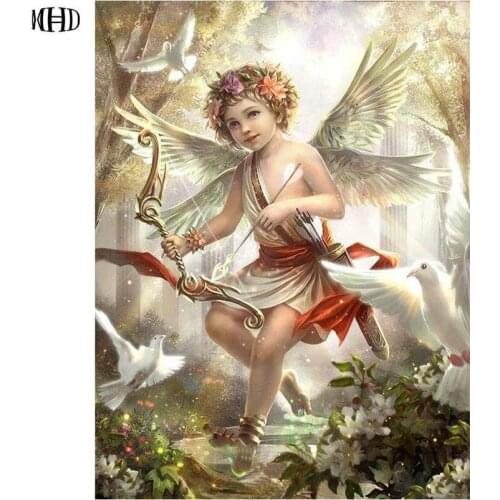 MHD DIY full diamond embroidery crafts 3D diamond painting Angel baby cross Stitch Kits latest embroidery Indoor home decor
