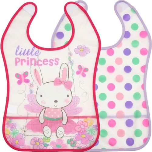 Newborn Baby Bibs Waterproof EVA 2pcs/set Infant Saliva Towel Burp Cloth Bandana Feeding Catcher For Boys Girls baby Accessories