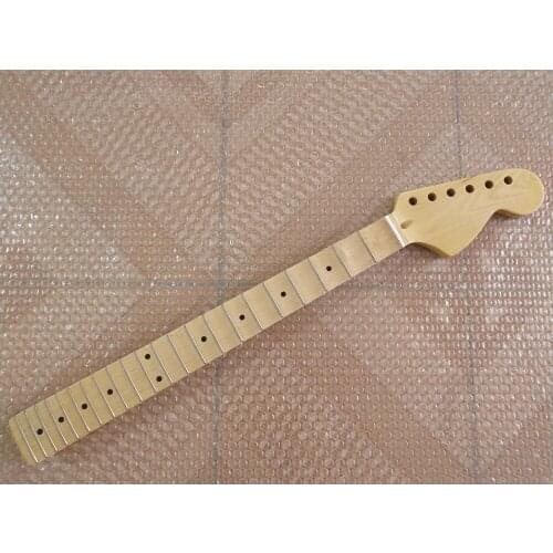 New Full scalloped Guitar Neck Replacement 22 Fret Maple ST style big headstock Gloss