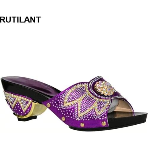 New Arrival High Heels Sexy Ladies Shoes for Wedding Women Italian Women Wedding Shoes Decorated with Rhinestone Open Toe Pumps