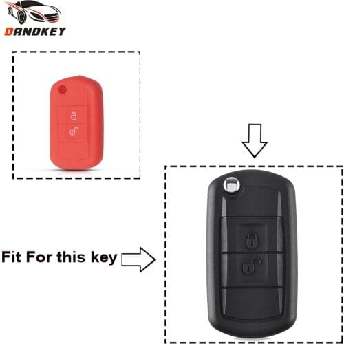 Dandkey For Land Rover LR3 Discovery 3 Range Rover Sport Vouge 2005 2006 2007 2008 Skin Holder Protector Silicone Key Cover Case