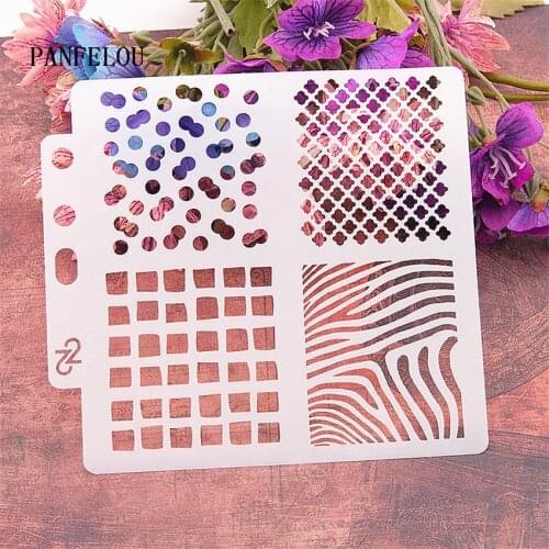 The ornament square scrapbook stencils spray plastic mold shield DIY cake hollow Embellishment printing lace ruler valentine