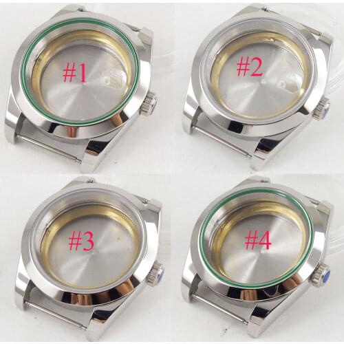 41mm Diving Watch Case Parts 200M Waterproof Fit For NH35A / NH35 NH36A / NH36 C3 Lume Dot Sapphire Glass Ceramic Bezel Insert