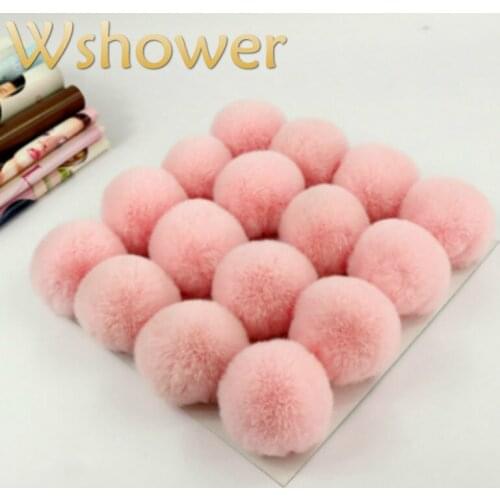 Dyeing Faux Mink Fur Pom Pom Colorful Faux Fox Fur Pompom artificial hair ball pompons For Beanie Hat Bag Scarf Gloves Shoes