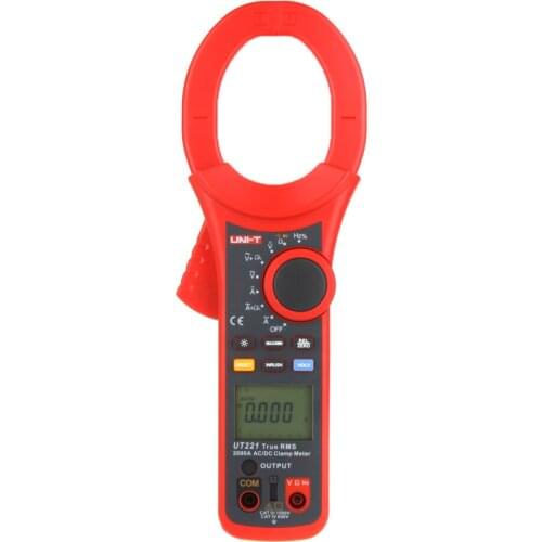 UNI-T UT221 Professional LCD Backlight 2000A True RMS Digital Clamp Meters w/ Frequency & Duty Cycle Test Multimetro Multimeter