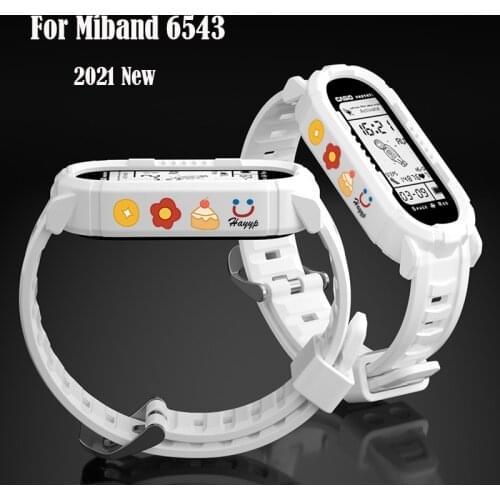 Printed strap For Xiaomi Mi Band 6 5 4 3 NFC Wrist TPU belt Silicone Wristband Bracelet Replacement for correa miBand 4 3 5 6
