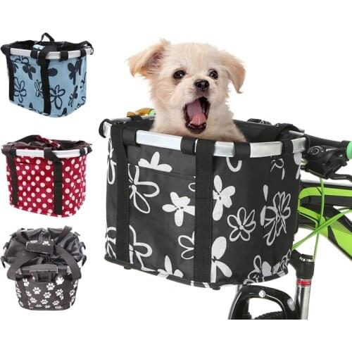 Cloth Bicycle Carrier Basket Cat Travel Bike Carrier Basket For Small Dog Foldable Bike Bag