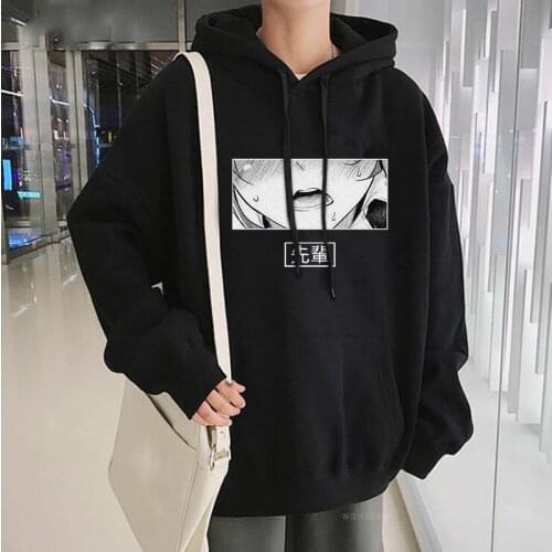 Harajuku Hentai Manga Hooded Sweatshirts Men Korean Fashion Winter Clothes Unisex Streetwear Long Sleeve Oversized itself Hoodie