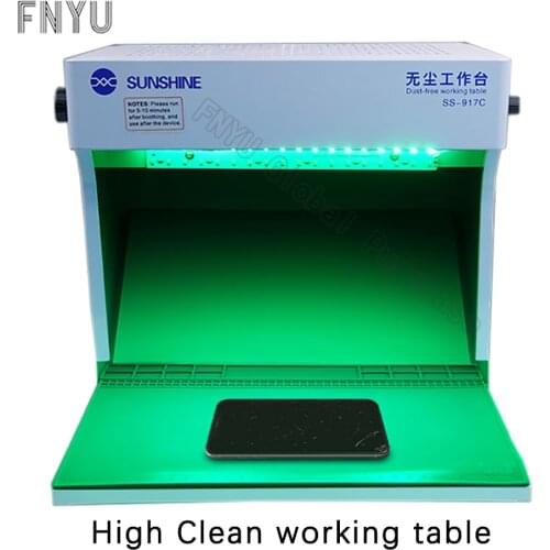 SS-917C high-cleanness dust-free workbench dual LED mobile phone repair OCA press screen film filter purification workbench