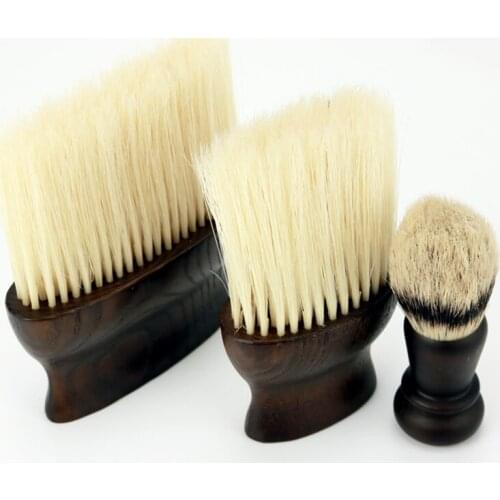 High Quality wood handle Neck Brush Barber Dust Hair Cleaning Brush Hairdressing Tools Hair Remover Neck Brush Hair Styling