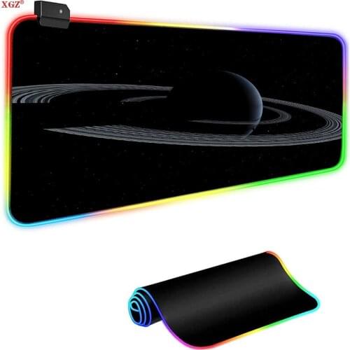 XGZ RGB Starry Night Scene Mouse Pad Backlit Game Console Portable Rubber Large Mouse Pad LED Office Mouse Soft Pad Overlock