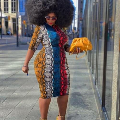 Plus Size Dress Women 2021 Wholesale Sexy Leopard Dresses Bodycon Stretch Casual Maxi Short Sleeve Dresses Women Dropshipping