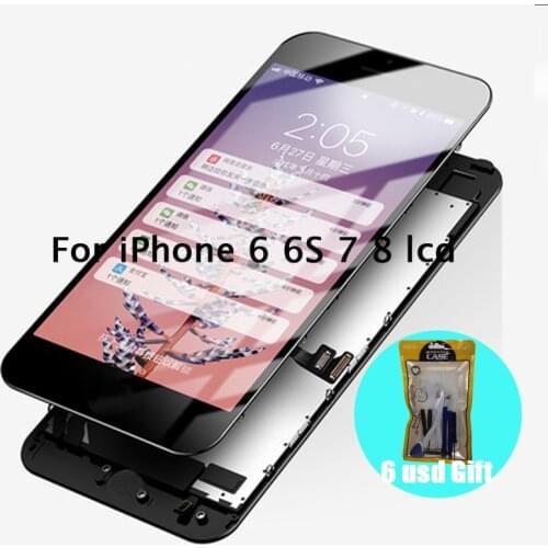 [6 USD GIFT] LCD for iPhone 6 6S 7 8 Screen on 66S78 Display Repair Ecran Replacement with Tool kit and Gift Black White
