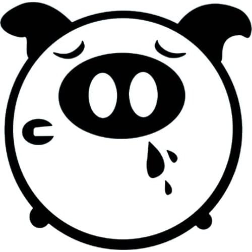 15*14.8cm 2019 New Style Hot Lovely Humour pig Rear Window Car Sticker Body Decals Modern Decal car decoration