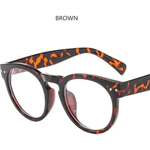 2020 Fashion Black Round Eyewear Frame Women Retro Big Optical Glasses Frame for Myopia Women Men Clear Lens Spectacles