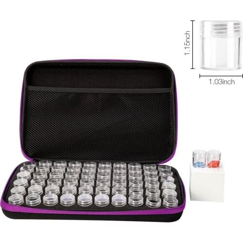 30/60 Bottles Diamond Painting Cross Stitch Accessories Tool Box Container Diamond Storage Bag Case Embroidery Mosaic