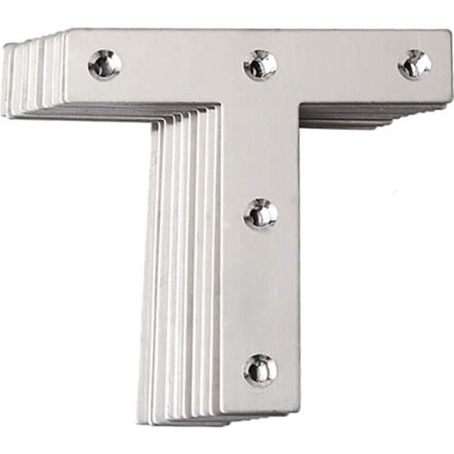 4/10 Pieces Stainless Steel"T" Flat Shape Repair Mending Plate Joining Bracket Support Brace