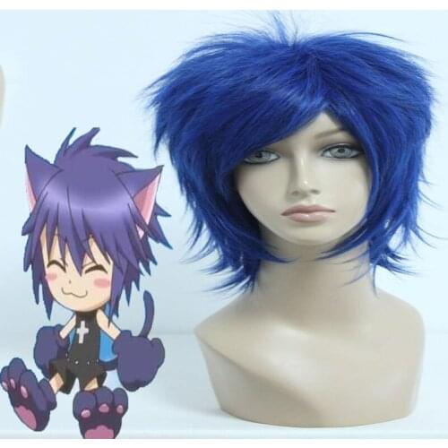 Anime Shugo Chara! Cosplay Wig Tsukiyomi Ikuto Cosplay Wigs Heat Resistant Synthetic Halloween Carnival Party Yoru Wigs