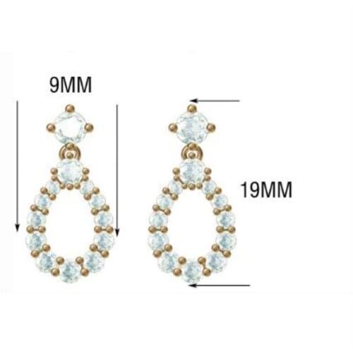 ANZIW Fashion 925 Sterling Silver Halo CZ Stud Earrings Silver Stud Earring Women Wedding Party Jewery Gift