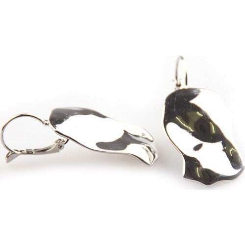 Free Shipping New Arrive Flattened Metal Jigsaw Earring for Women Jewelry