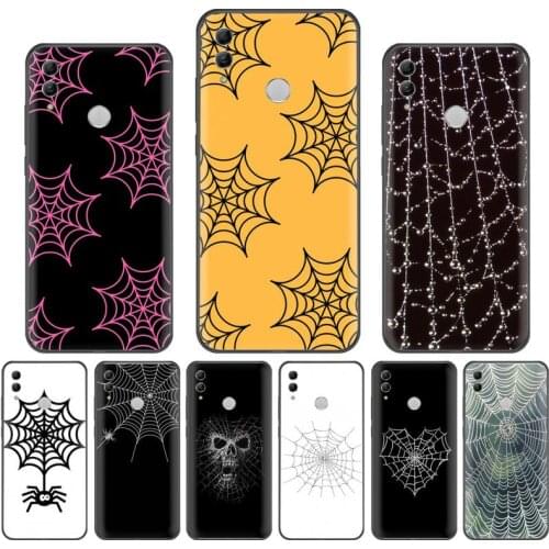 Spider Web Hallowmas Theme Phone Case For Huawei P9 P10 P20 P30 Pro Lite smart Mate 10 Lite 20 Y5 Y6 Y7 2018 2019