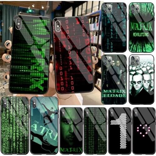 The Matrix pattern Phone Case Tempered Glass For iPhone 11 Pro XR XS MAX 8 X 7 6S 6 Plus SE 2020 case