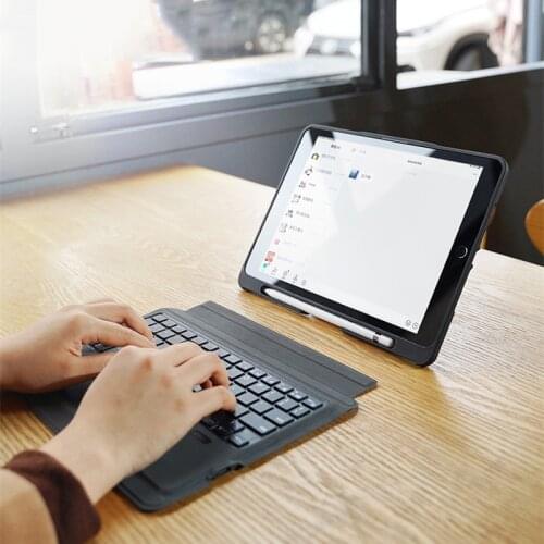 TPU Touchpad Wireless Bluetooth Detachable Touchpad Keyboard Generation Case For iPad Air 2 /Pro 9.7 / 2017/2018 9.7 Keyboard