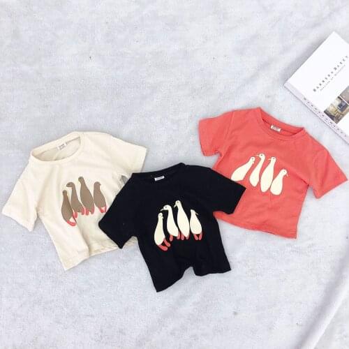 Kids T-shirt Cotton Cartoon Animal Print T Shirt for Boys Girls Clothing Summer 2019 O-neck Casual Tops Toddler Baby Shirts Tees